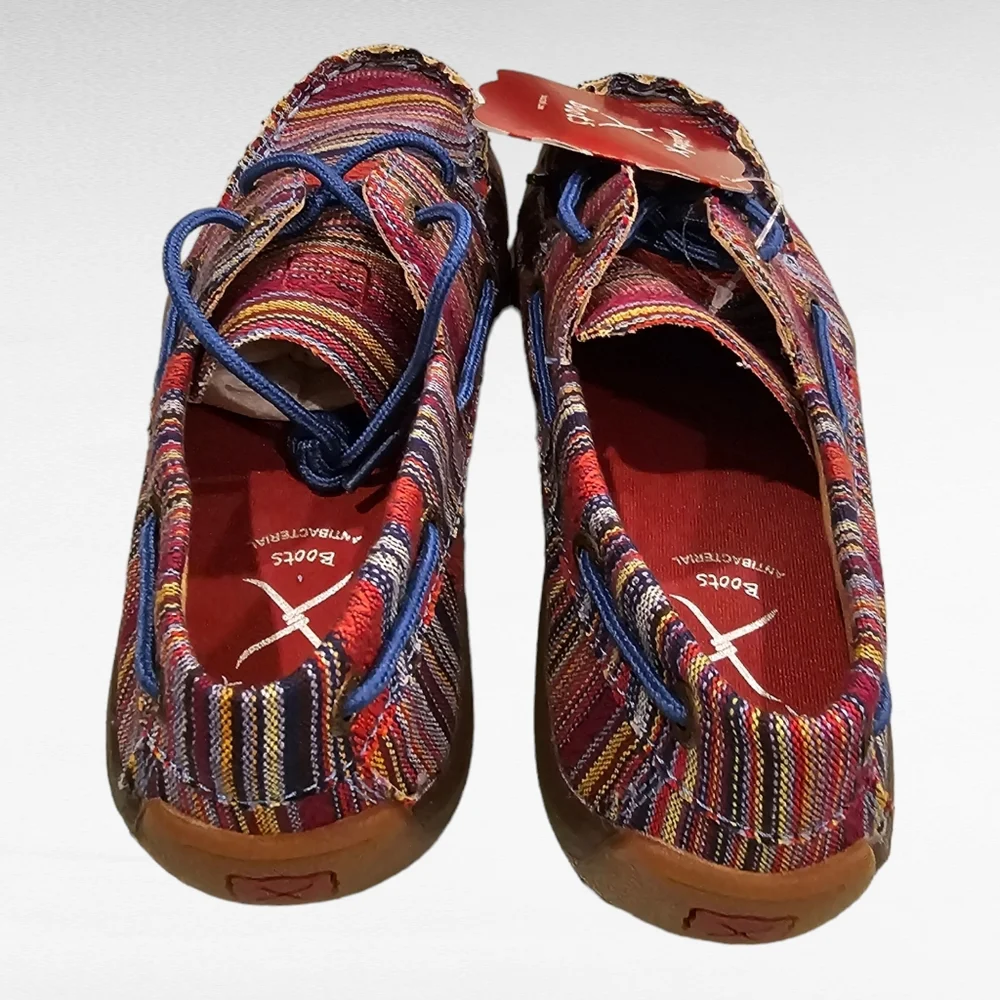 Twisted X Serape Moccasin Boat Shoes Style YDM0041 Kids Youth Size 2M